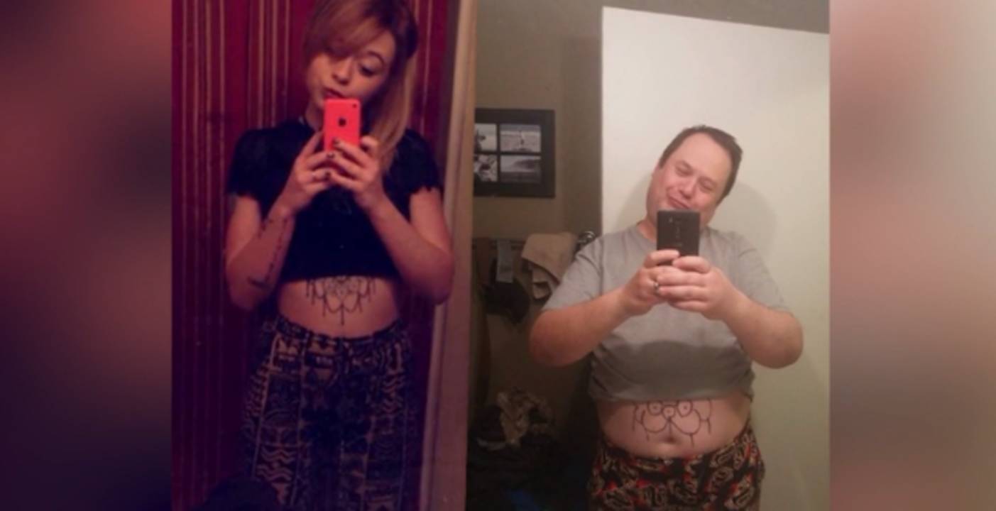 Dad Recreates Daughters Selfies To Teach Her Lesson 