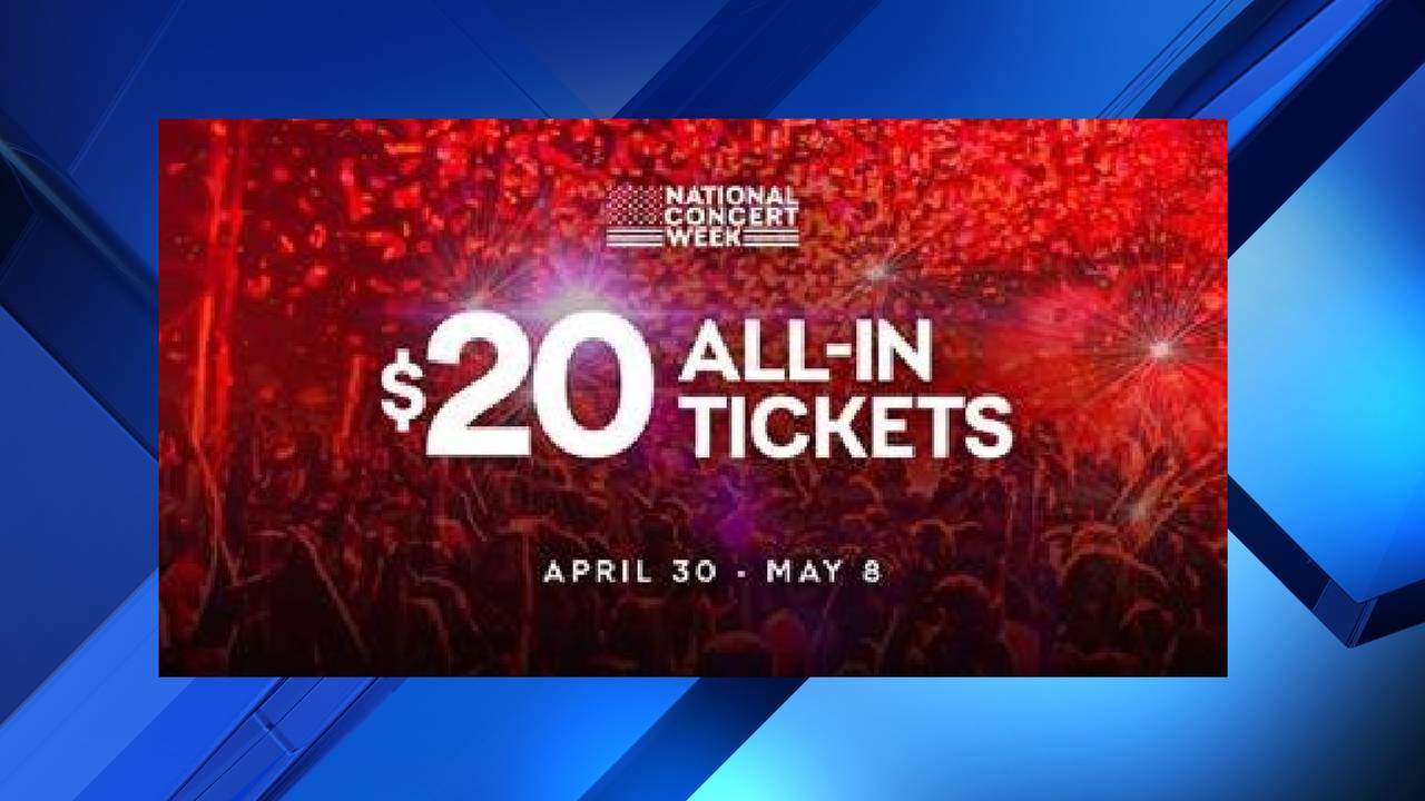 Live Nation to offer 20 summer concert tickets for one week only