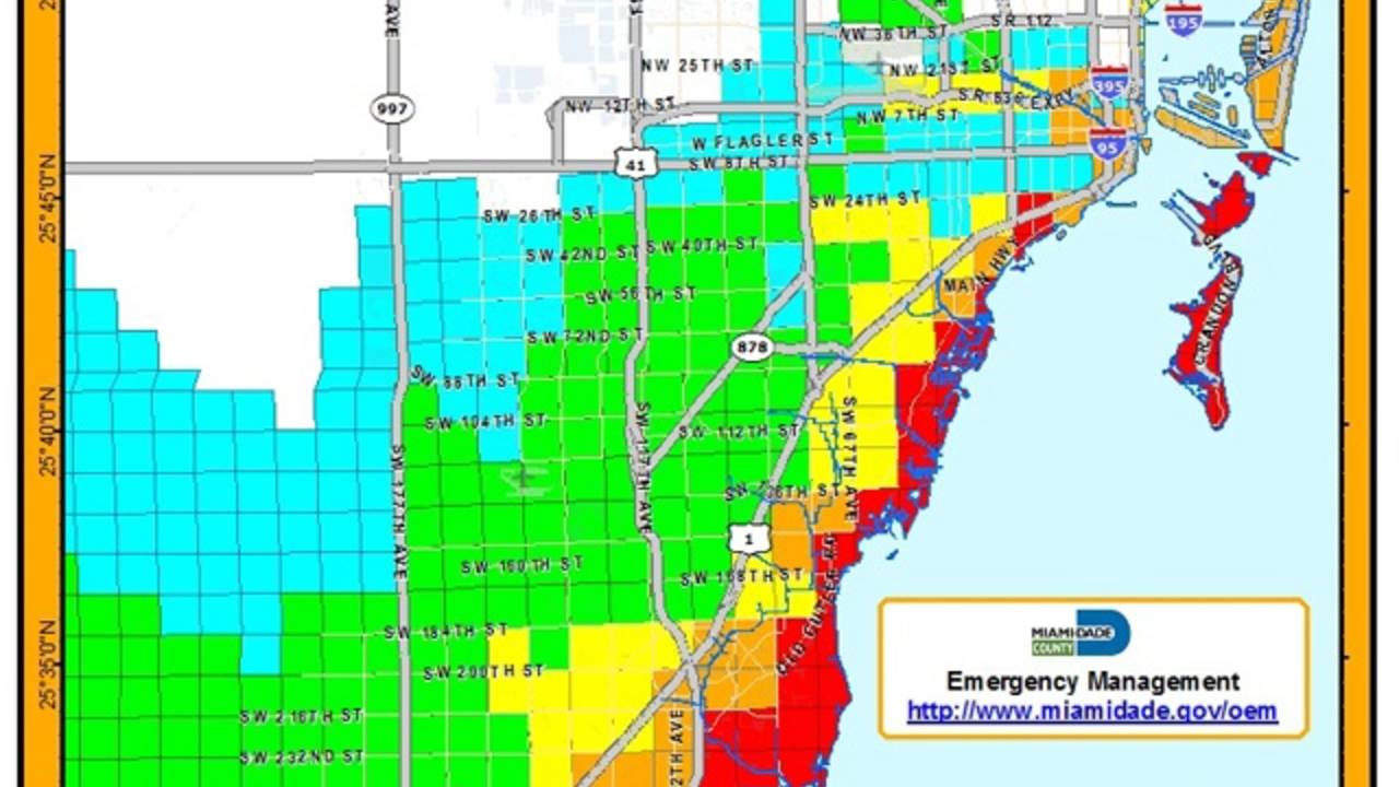 Miami Dade Evacuation Zone Map