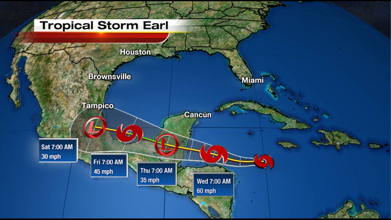 Tropical Storm Earl forms in Caribbean