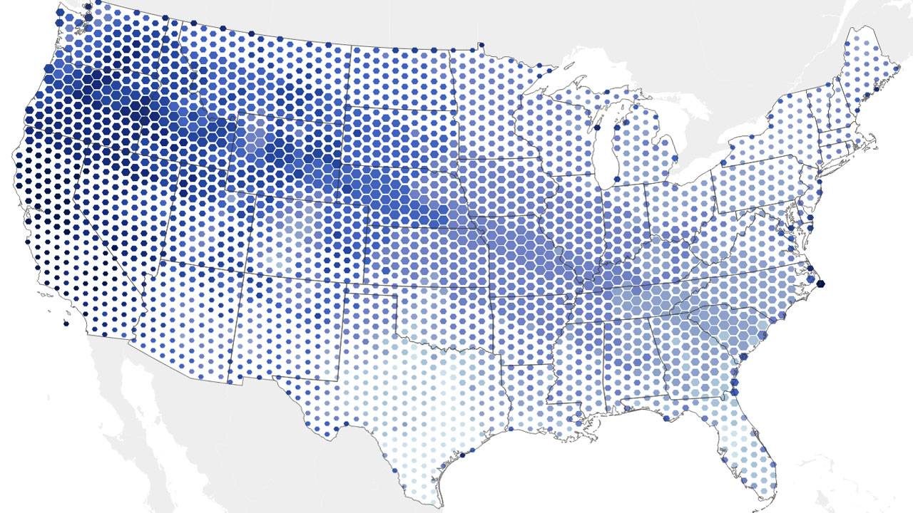 Map shows states predicted to have clear sky during total...
