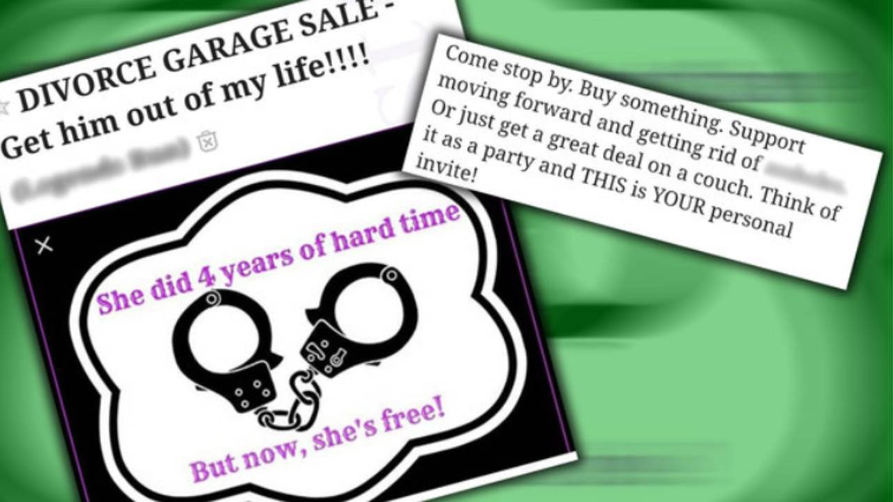 Woman advertises post-divorce garage sale on Craigslist