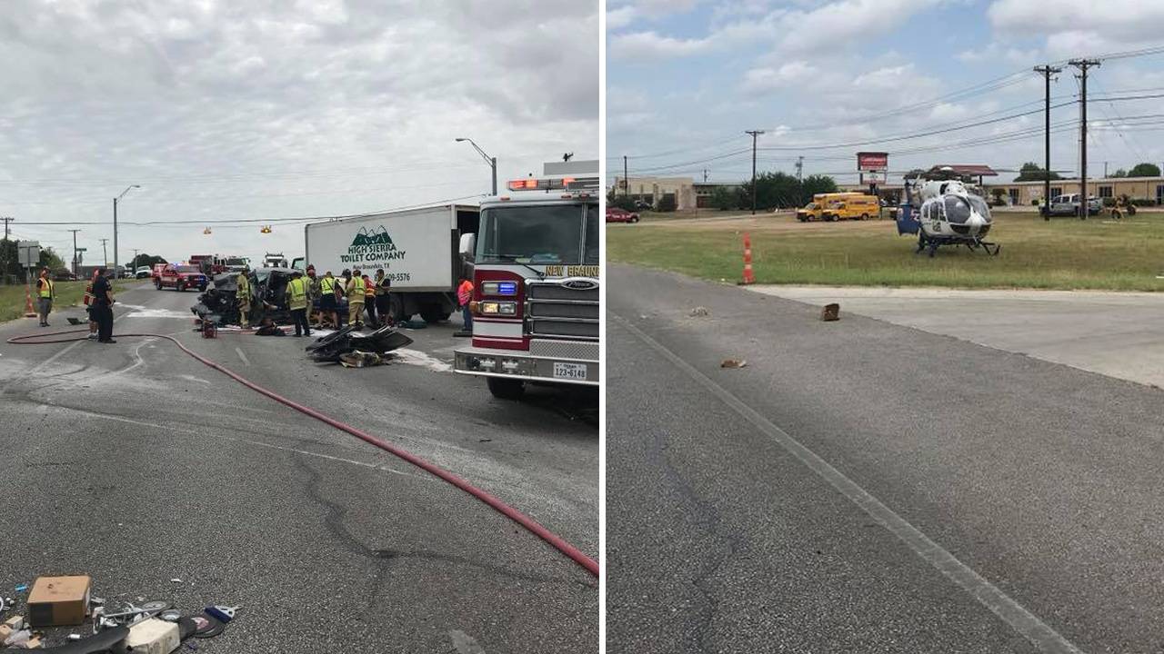 4 Injured In Major Crash In New Braunfels 1 Airlifted To