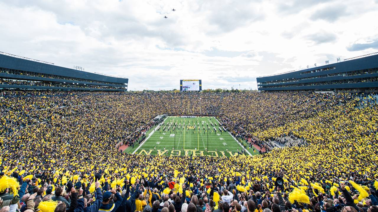University of Michigan football games at Michigan Stadium...
