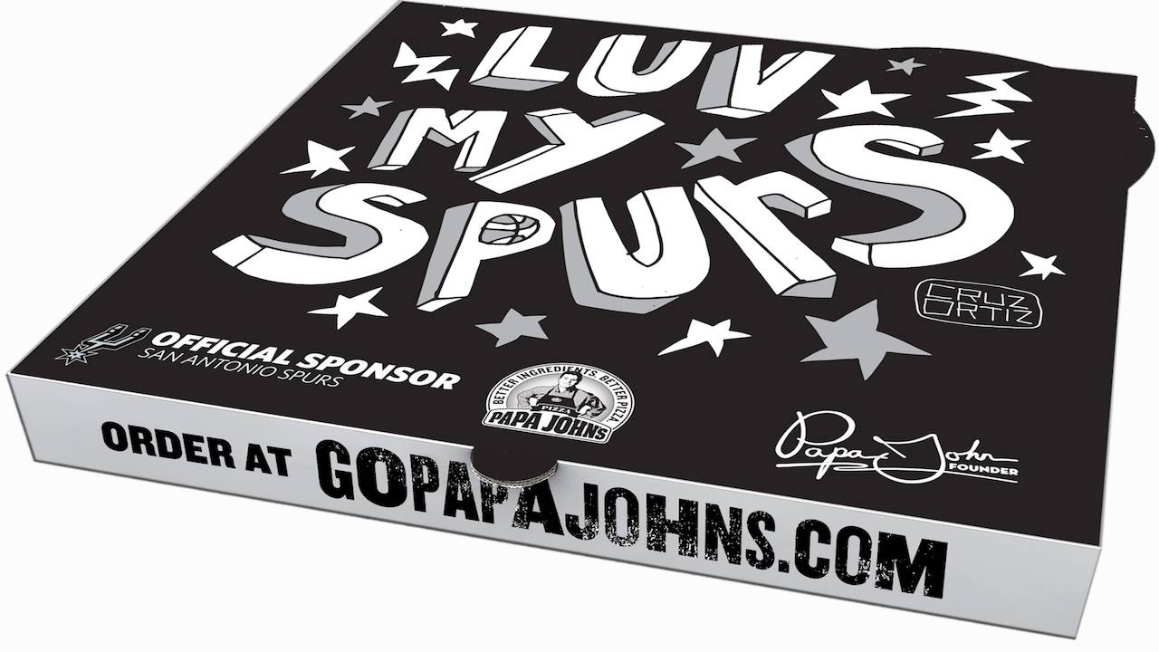 Papa John's unveils new Spurs pizza box for 2017-2018 season