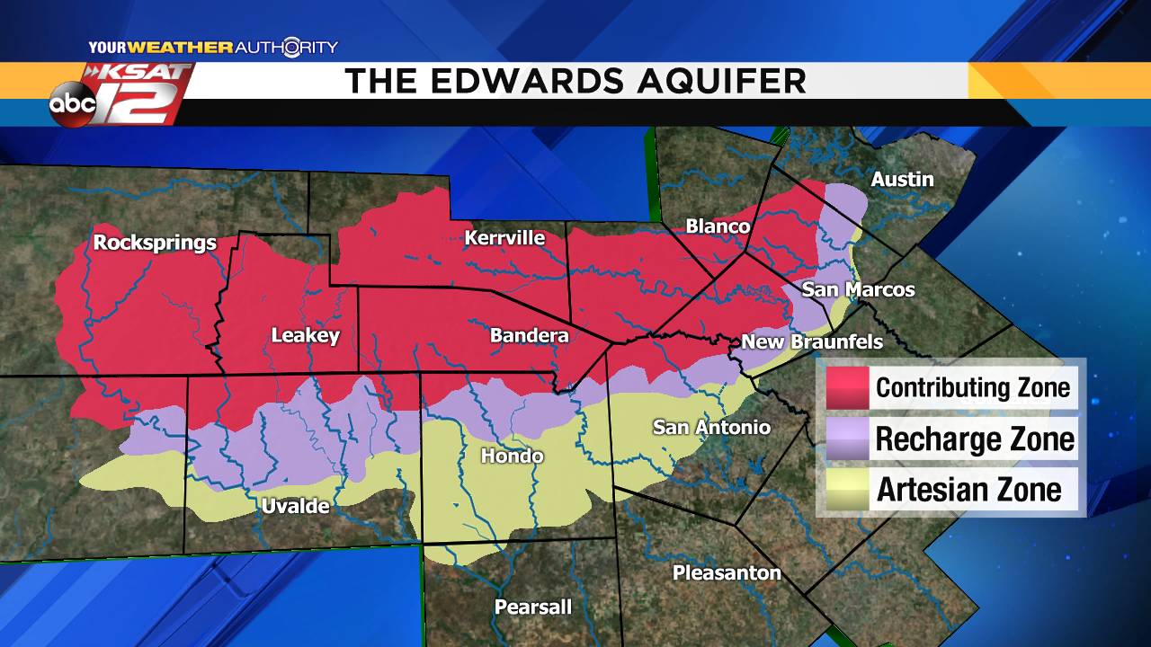 Edwards Aquifer Recharge Zone Map