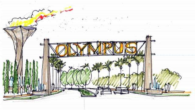 Artist Rendering of Olympus Entrance Sign