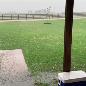 We had marble sized hail.